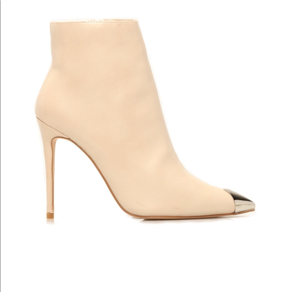 Faux Leather Tan Cream Boots - Picture 5 of 7